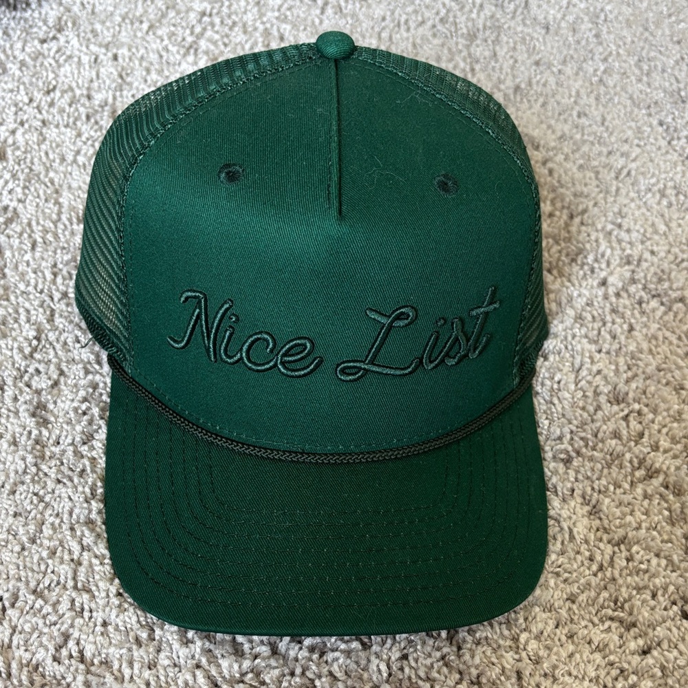 Green 'Nice List' Trucker Hat